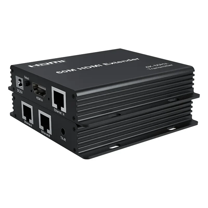 4k 60hz Dual Ethernet Port HDMI Extender Konverter über 60m RJ45 Cat6 Kabel 1 zu 2 Video Sender Empfänger Kaskaden verbindung