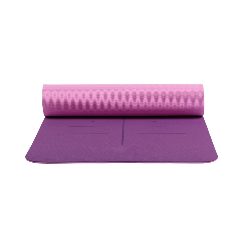 Multi-Style 6MM Silent Shock-Absorbing Non-Slip Yoga Mat TPE Home Fitness Exercise Yoga Mat Asana Line Fitness Mat Unisex