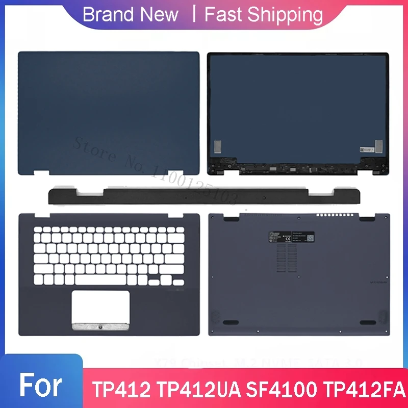 

Новый нижний чехол для ноутбука Asus VivoBook 14 TP412 TP412UA SF4100 TP412FA, задняя крышка с ЖК-дисплеем, шарнирная крышка, подставка для рук, петли, верхний синий