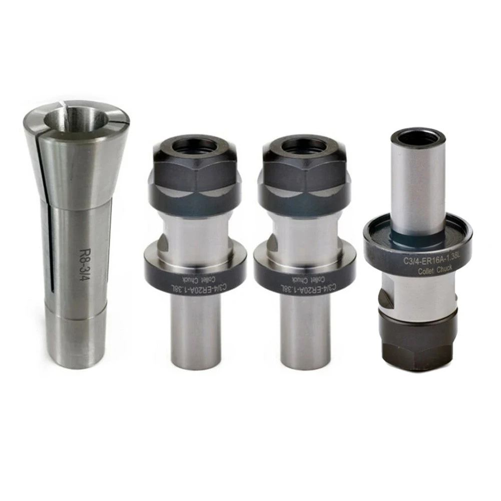 1set  R8 ER20 COLLET CHUCK SEST 3PCS 3/4 ER20 1.38 TTS TOOL HOLDER Hand Tools Power Tools Accessories