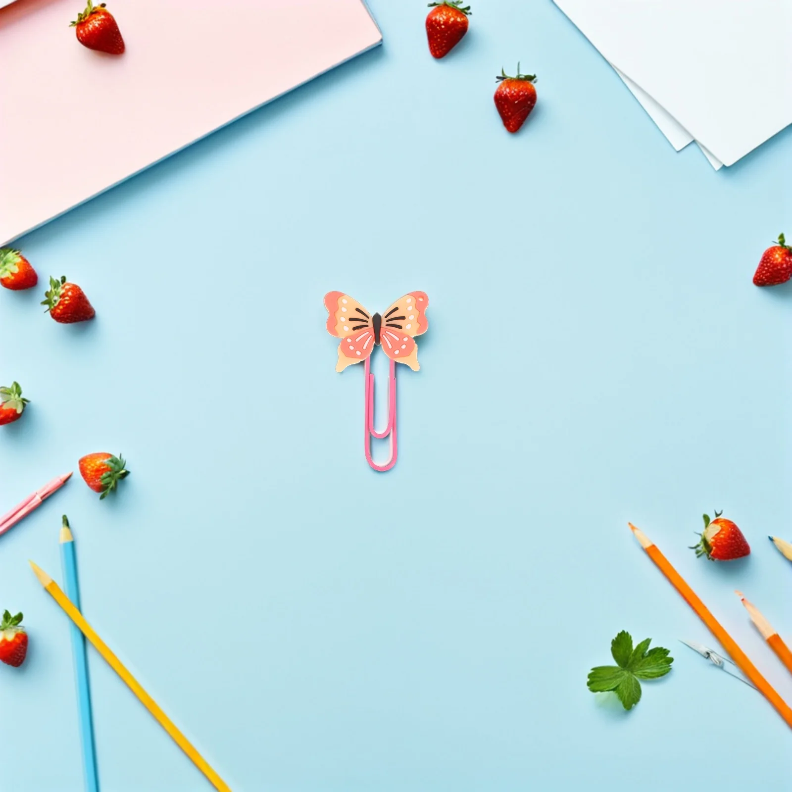 

30Pcs Butterfly Shaped Paper Clips Bookmark Mini Stationery Clips for Teachers Classroom Rewards Journal Binder Organizer Office