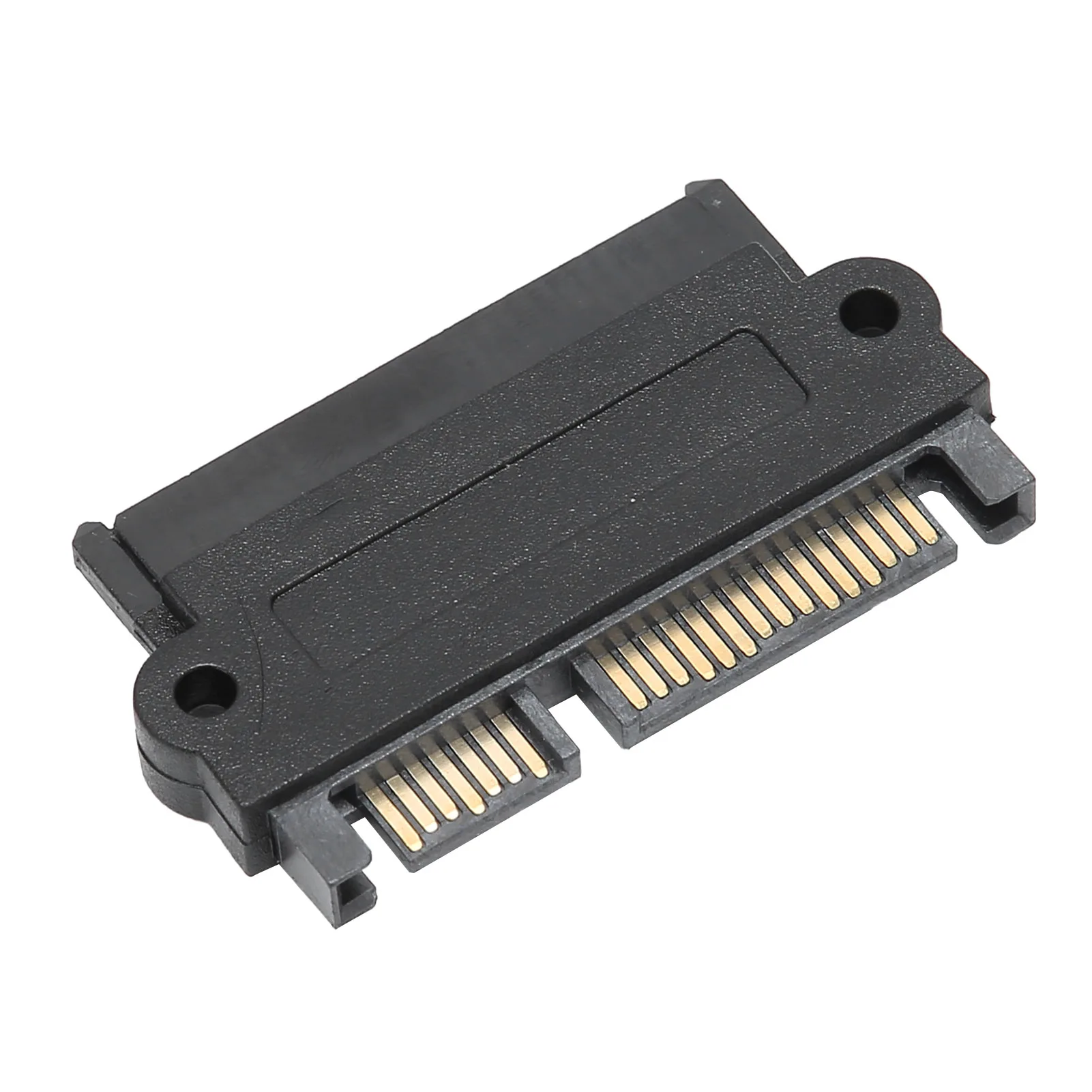 High Stability Adapter SAS to SATA Port Hard Drive to Mainboard 15PIN Converter SFF‑8482 Black Plastic Shell Durable for Compute