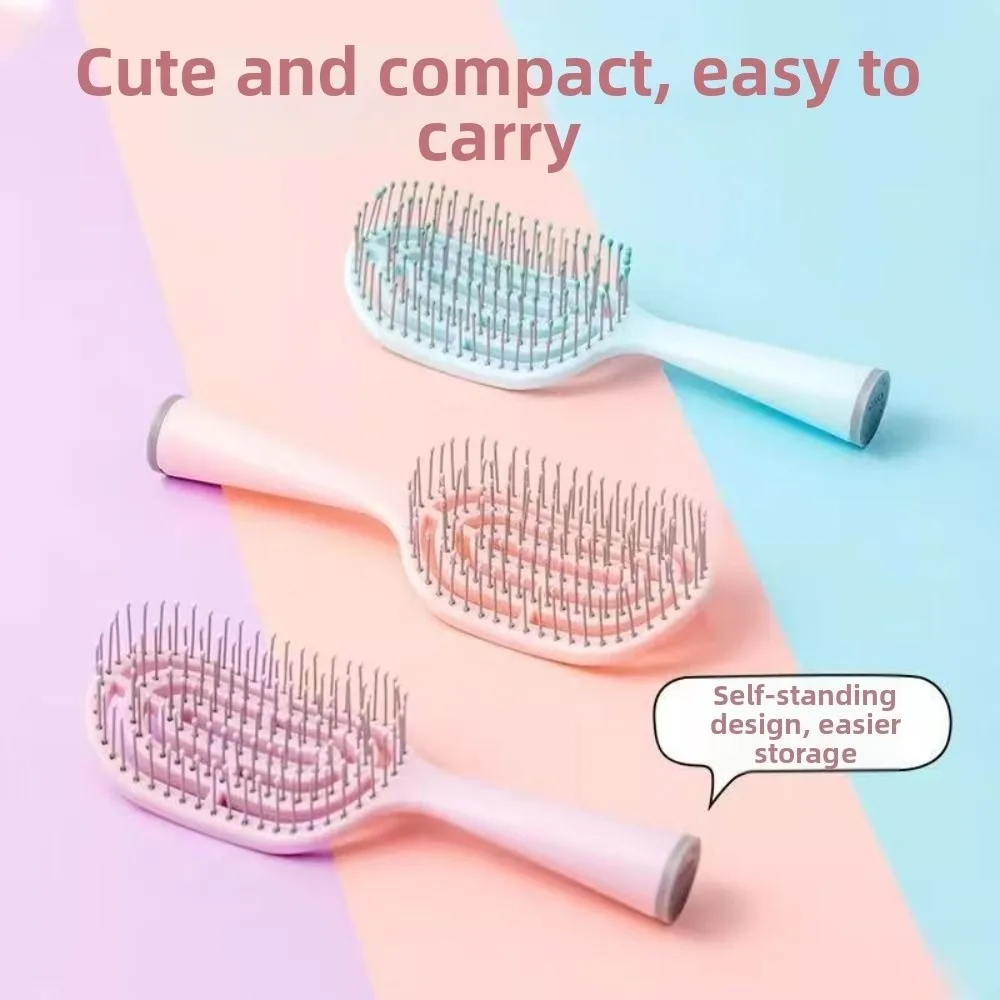Anti-static Vented Hair Brush Long Wet Thin Thick Curly Hair Paddle Brush Scalp Massage Portable Detangling Comb for Women Girls