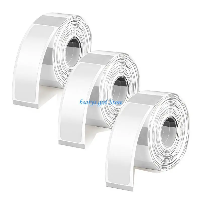 C7AB 480pcs etiqueta térmica retangular 12x40 mm Etiqueta transparente etiqueta adhesivas resistentes a las etiquetas adhesivas