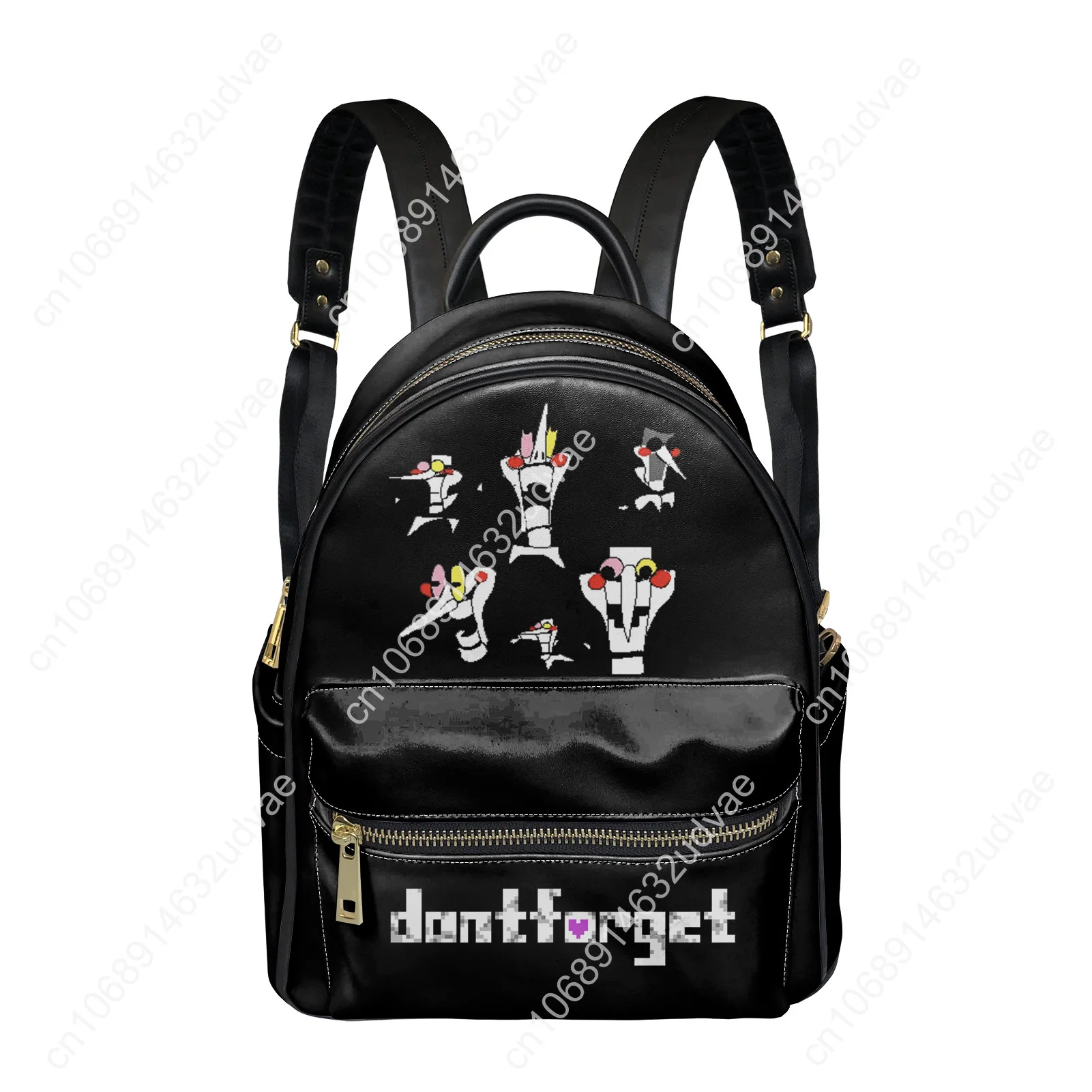 Deltarune Spamton Undertale Backpack Womens Men Knapsack Personalized Text Double Shoulder Bag Bookbag Rucksack Gift Daypack