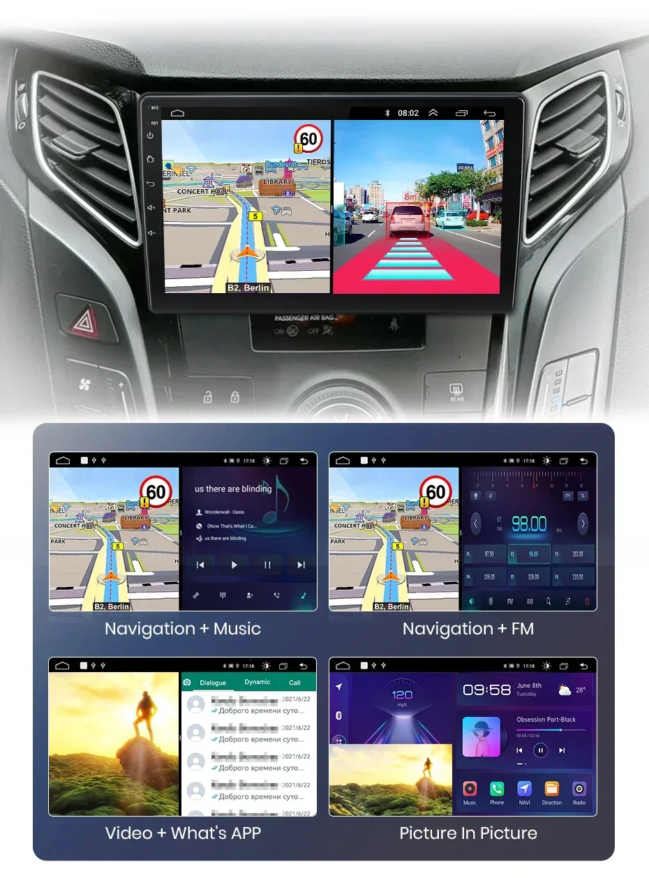 Junsun drahtloses Carplay Android Autoradio für Hyundai i40 2012-2015 2015 Auto intelligente Systeme rds bt dsp 2 din Autoradio – Detail 21
