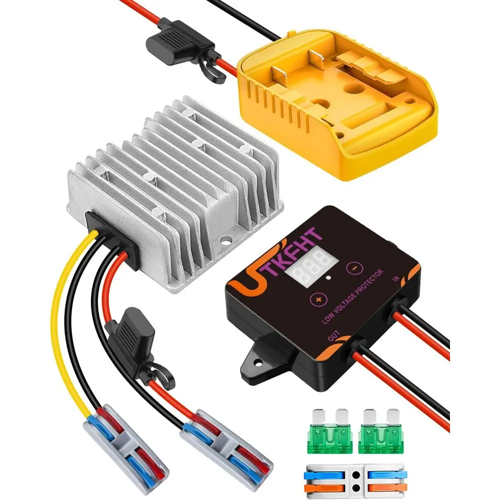 

20V to 12V Step Down age Converter Compatible with 20V Battery, DC age Regulator 15A MAX 120W Power Wheel Battery Adapter, Step
