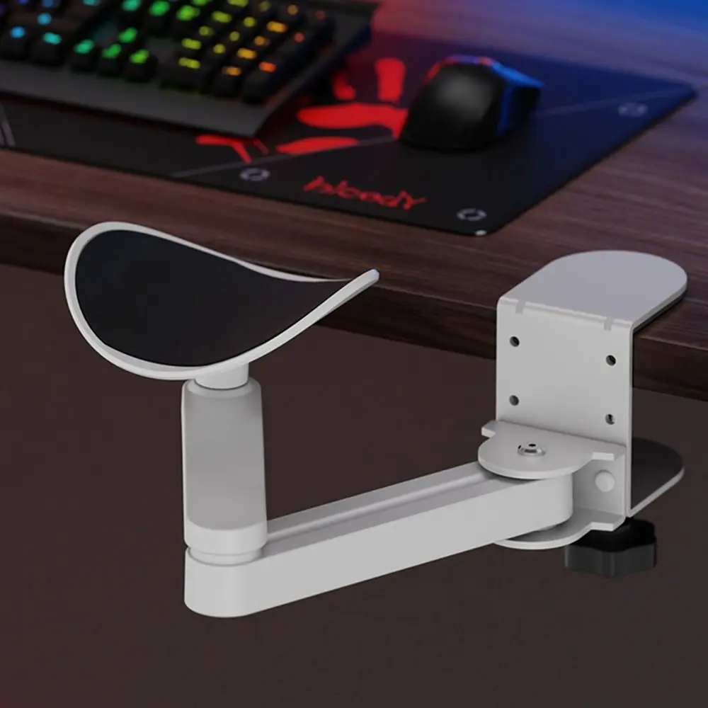 Aluminum Alloy Ergonomic Arm Rest 360° Rotation Adjustable Height Desk Wrist Support Extender Comfortable Mouse Pad Armrest