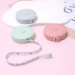 1PC 1.5m Small Tape Measure Portable Student Soft Leather Three Measurement Clothes Automatic Recycling