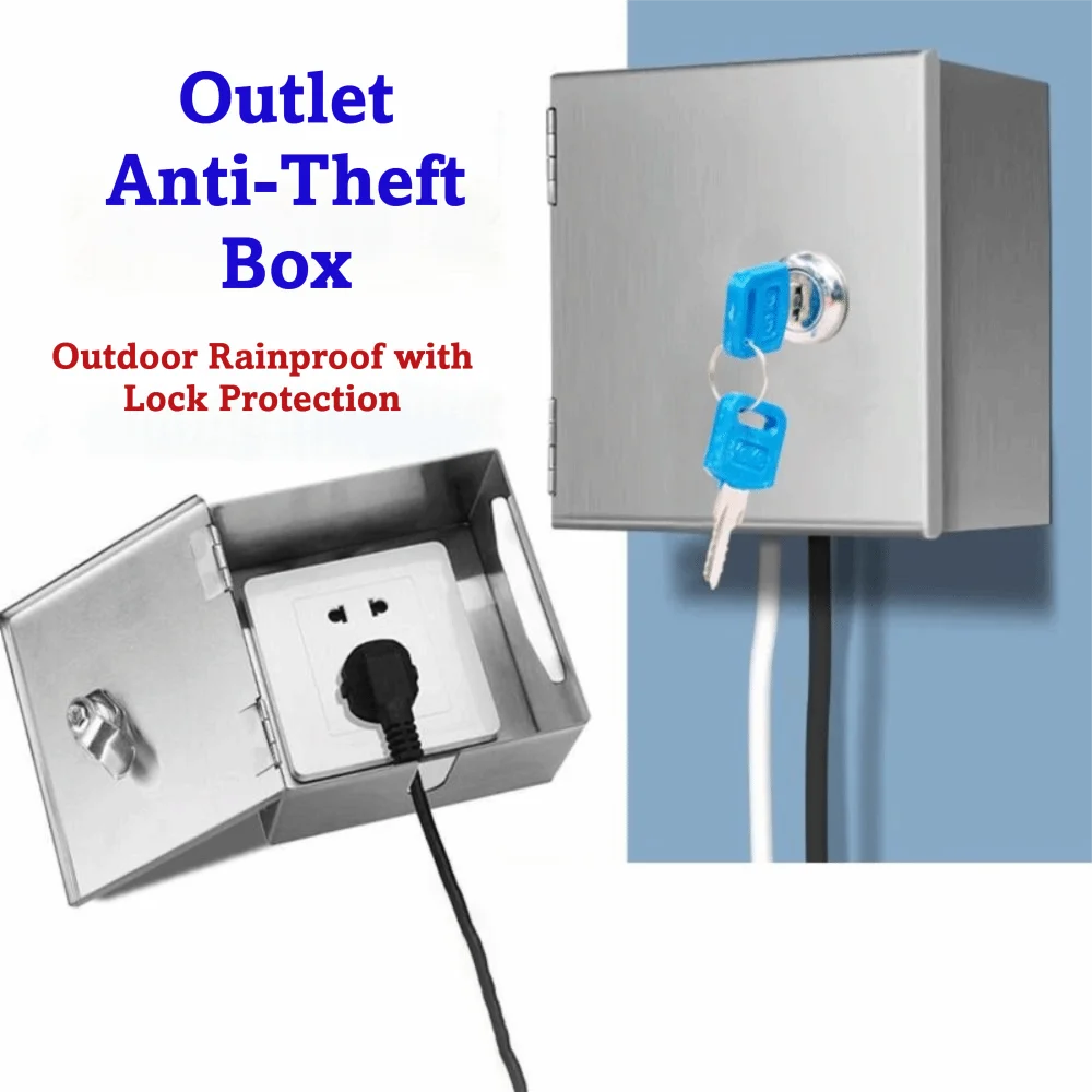 

Защитный короб из нержавеющей стали для розеток, водонепроницаемый, антивандальный, с замком, для электрических розеток, сверхпрочный