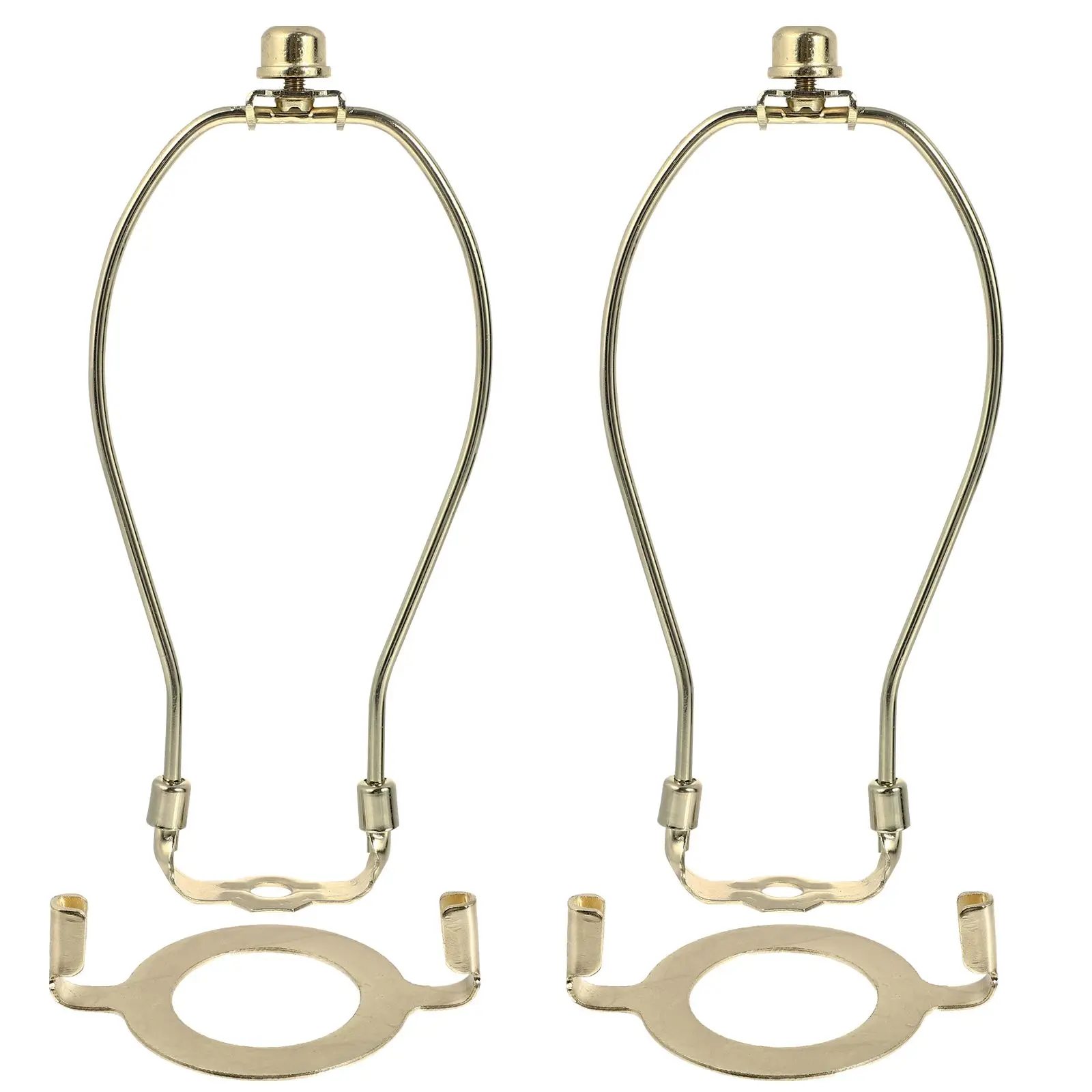 

2 Pcs Cow Horn Lighting Accessories Lamp Harp Holder Shade Hardware Kit Lampshades for Table Crystal Adapter Carrier Iron Parts