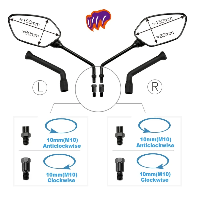 For sym JOYMAXF300 XS300T-2 Motorcycle Rearview Mirrors Rear View Mirrors Back Side Parts & Accessories