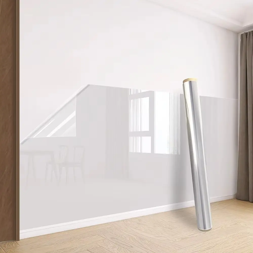 40/45/60cm Electrostatic Latex Paint Wall Protection Film Oil-proof Transparent Wall Sticker White Wall Anti-kick Anti-dirty