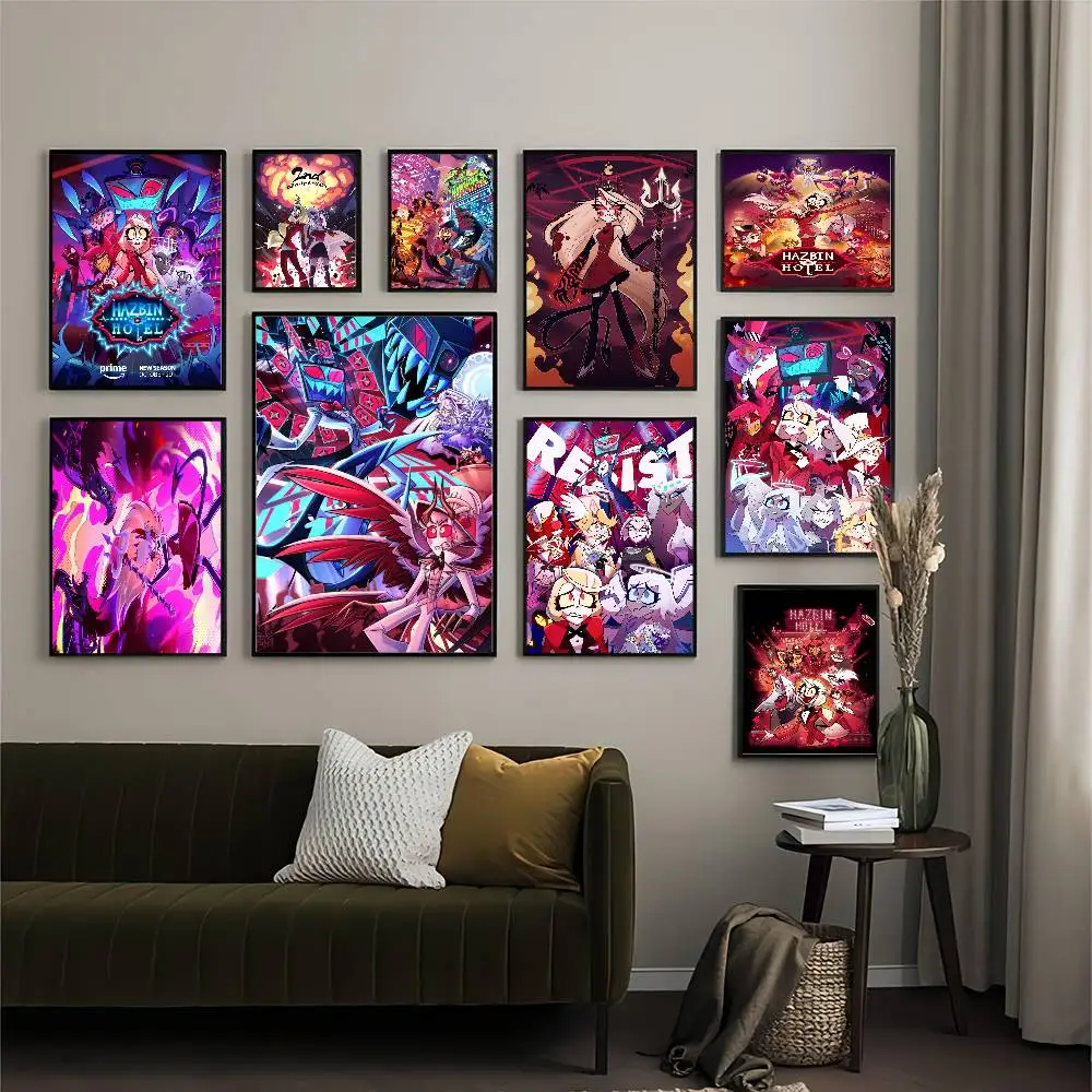 Anime H-Hazbin H-Hotel Classic Movie Posters HD Quality Post