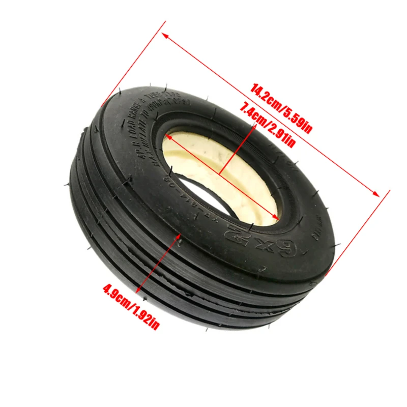 Durable 6-inch solid tire with 6X2 explosion-proof design perfect as a skateboard driver trolley wheel accessory