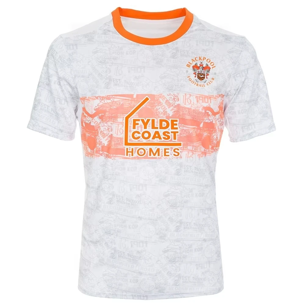 2026 New Blackpool 3D Printed Football Jersey Men Summer Outdoors T-shirt Breathable Quick Drying Streetwear Clothing