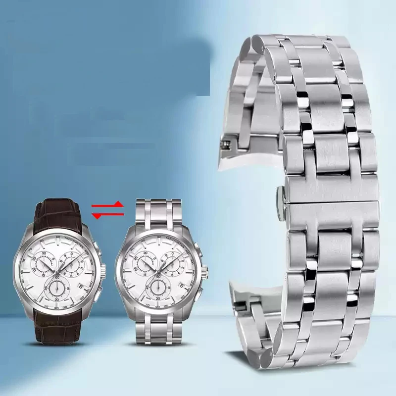 

Curved End Stainless Steel Watchband for Tissot 1853 Couturier T035 Watch Band Women Men's Strap 22mm 23mm Bracelet