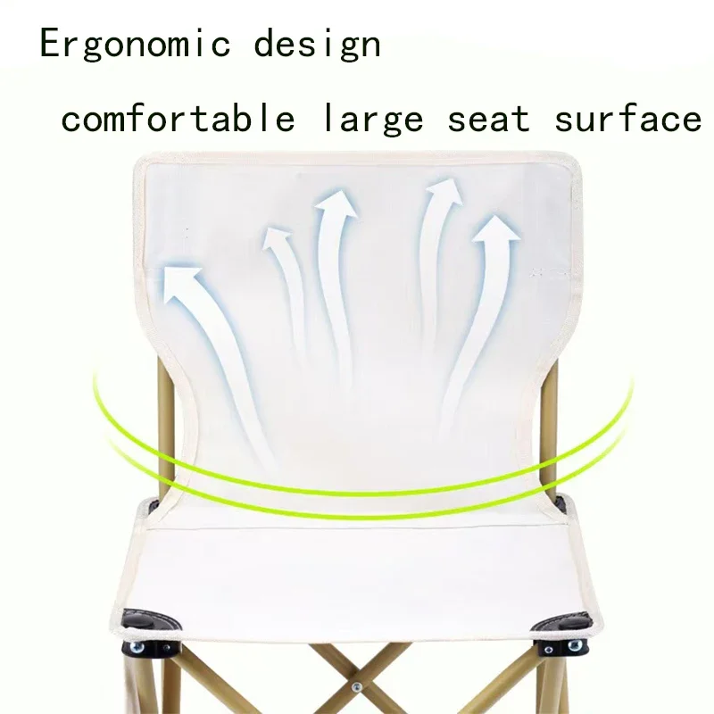 Outdoor Portable Folding Chair With Storage Bag Foldable Car Outdoor Chair Lightweight Bearing Strong Ride Comfort Camping Gear