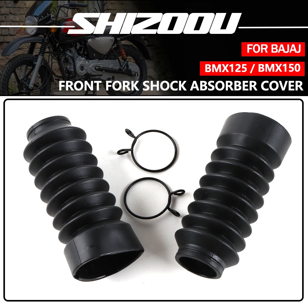 Motorcycle Rubber Front Lower Fork Shocks Cover Dust Gaiters Boots For BAJAJ BOXER 150 125 BMX150 BM 150 X BOXER BM 125 X BMX125