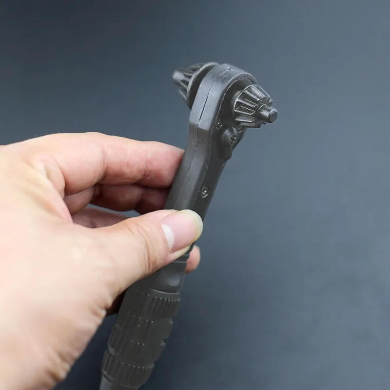 

Multi Functional 2-in-1 Black Ratchet Drill Chuck Key Dual Use Wrench At Both Ends Hand Tool Socket Durable Accessories