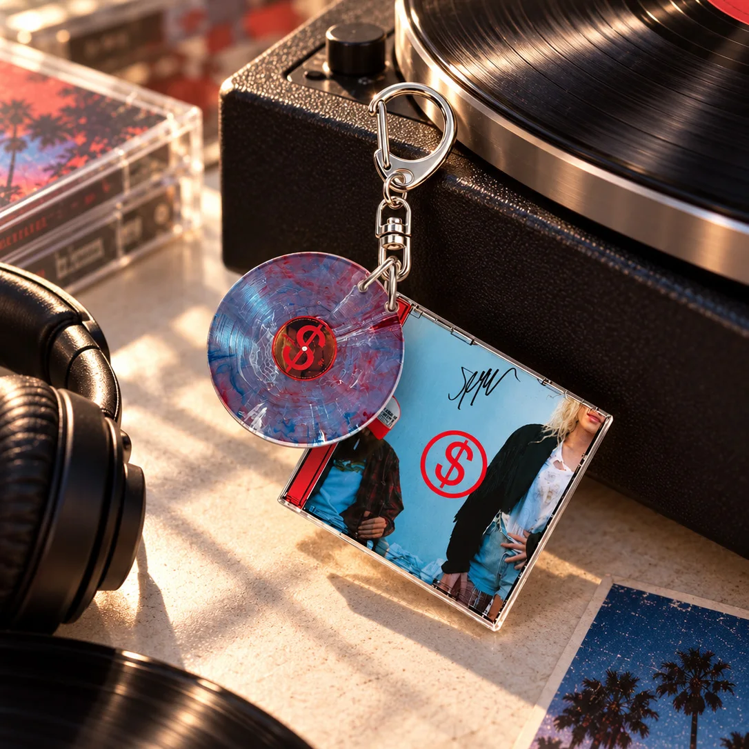 Slayyyter Wor$T Girl in the World Tour Keychain，Hyperpop Album Keyring，Y2K Gifts for Fans