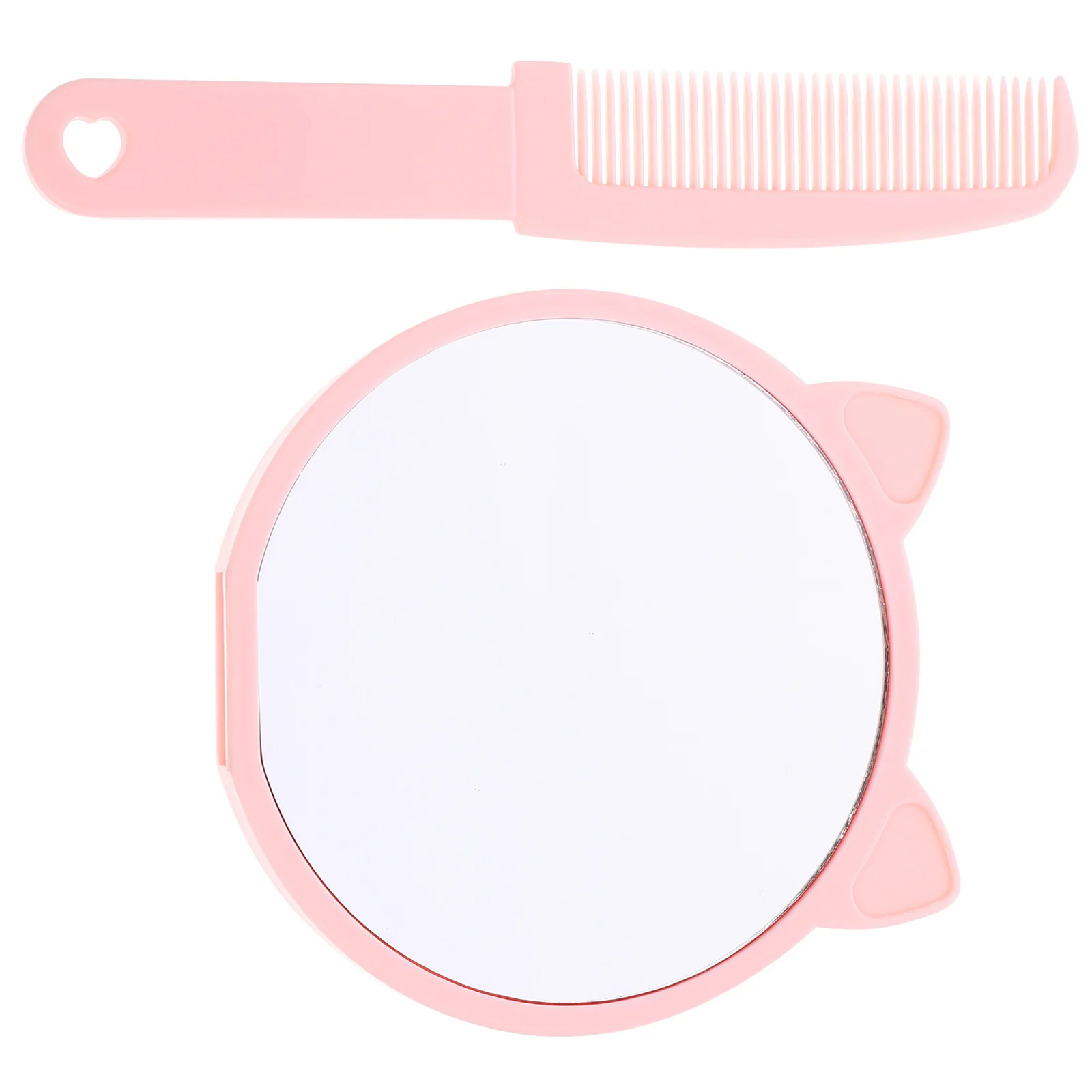 Kat Oor Handspiegel Draagbare Reismake-up Compacte Spiegel Enkelzijdig Schattig Duurzaam Glas PP Materiaal Make-up Compact