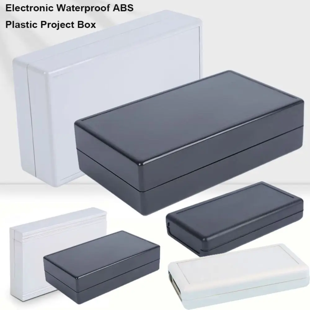 New Waterproof Project Enclosure Boxes ABS Plastic White Black Storage Case 9 Styles Housing Instrument Case Electronic Supplies