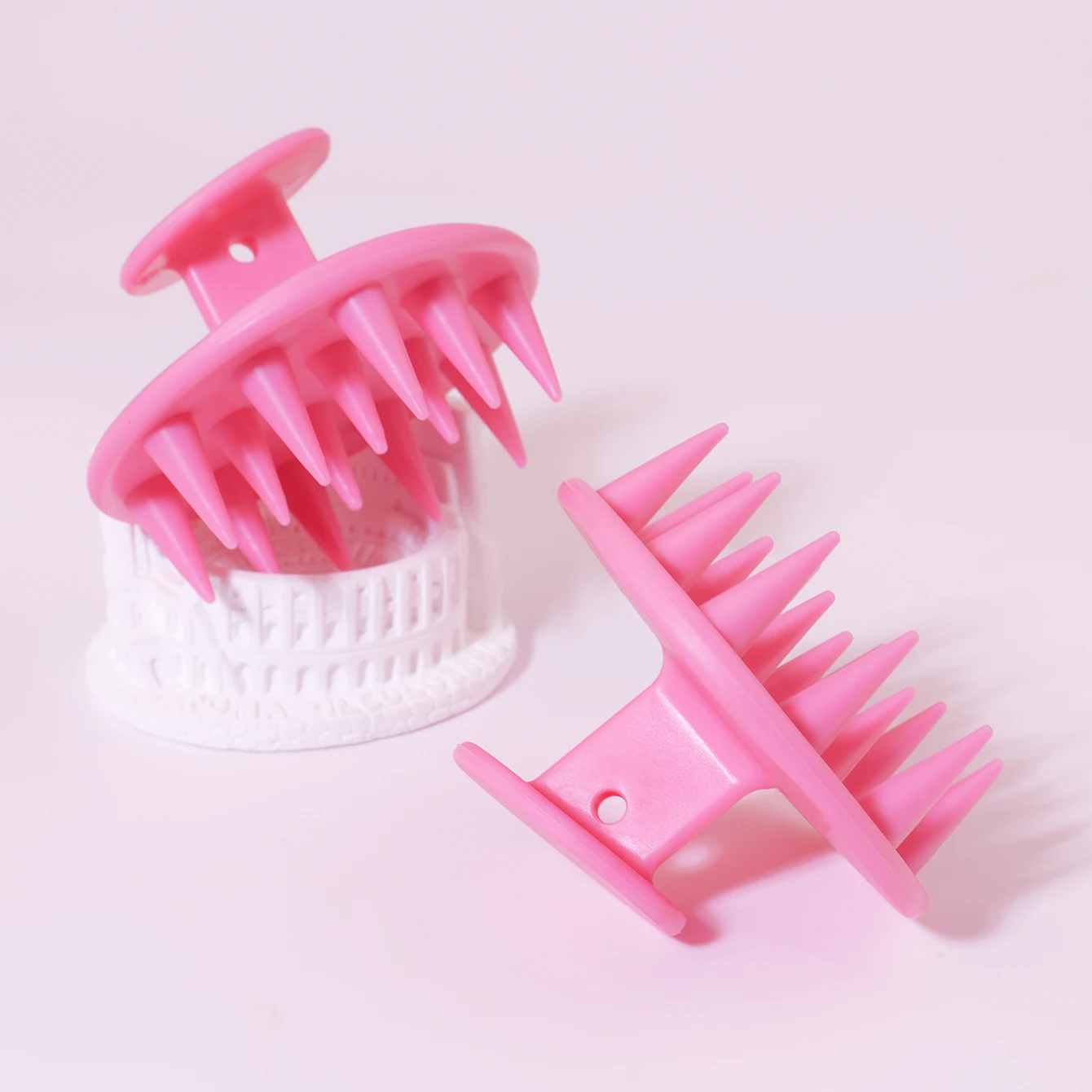 

2 шт., силиконовый массажер для кожи головы, щетка для шампуня, скруббер для волос с мягким силиконом, массажер для кожи головы, специально для париков из натуральных волос