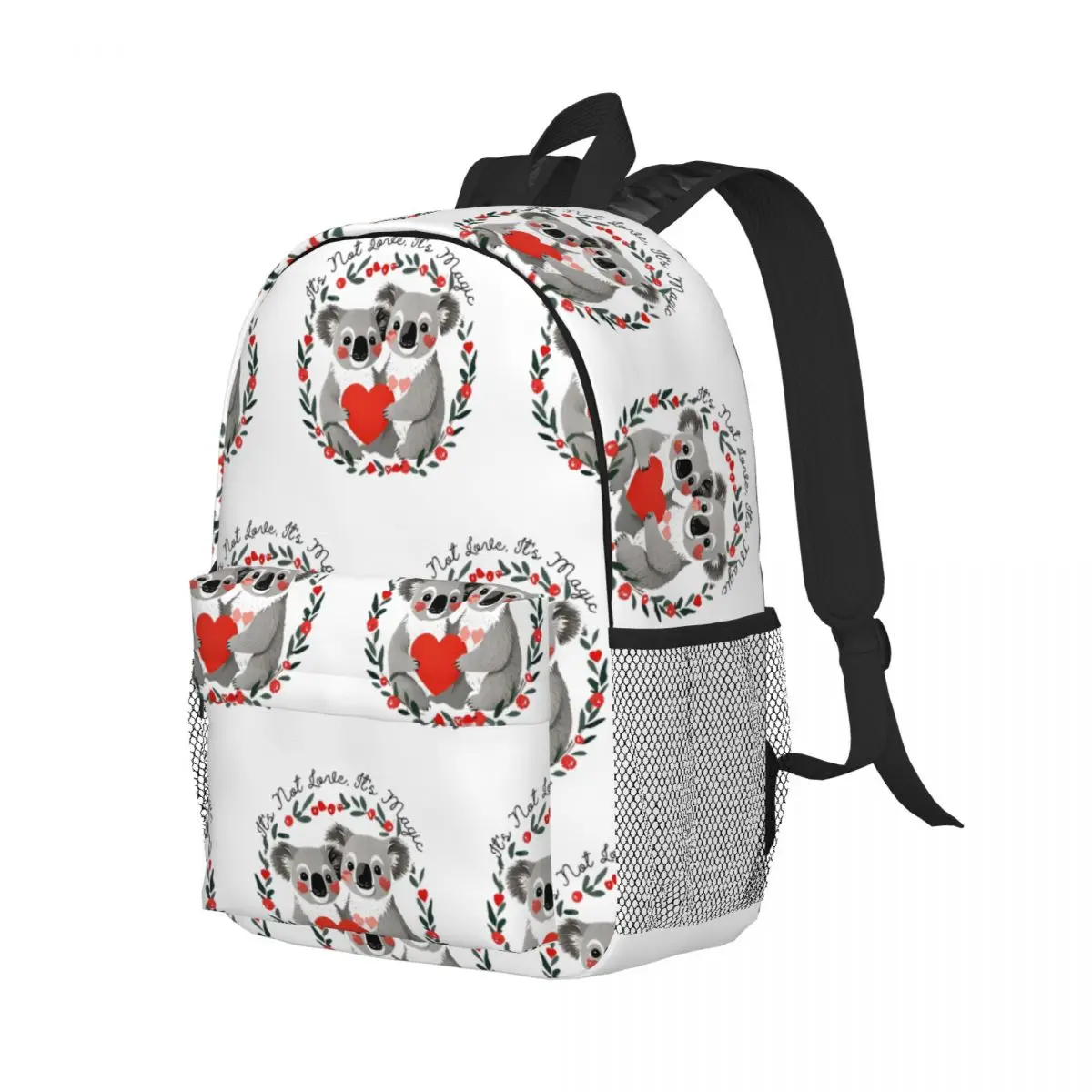 Quirky Valentine's Day Merch Love Redefined Koala Bear Backpack Boys Girls BookBag Men Women School Bag Laptop Shoulder Bags