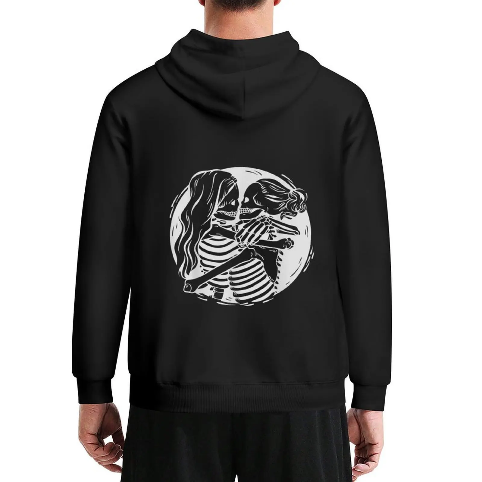 

Lesbian Couple LGBTQ Pride Skeletons Kissing Valentine Day Hoodie winter clothes autumn clothes japanese style mens hoodies