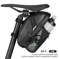 ROCKBROS Waterproof Bicycle Tail Bag MTB Road Bike Rear Saddle Seatpost Bag Portable Water Pocket Bag Bottle Cycling Storage Bag