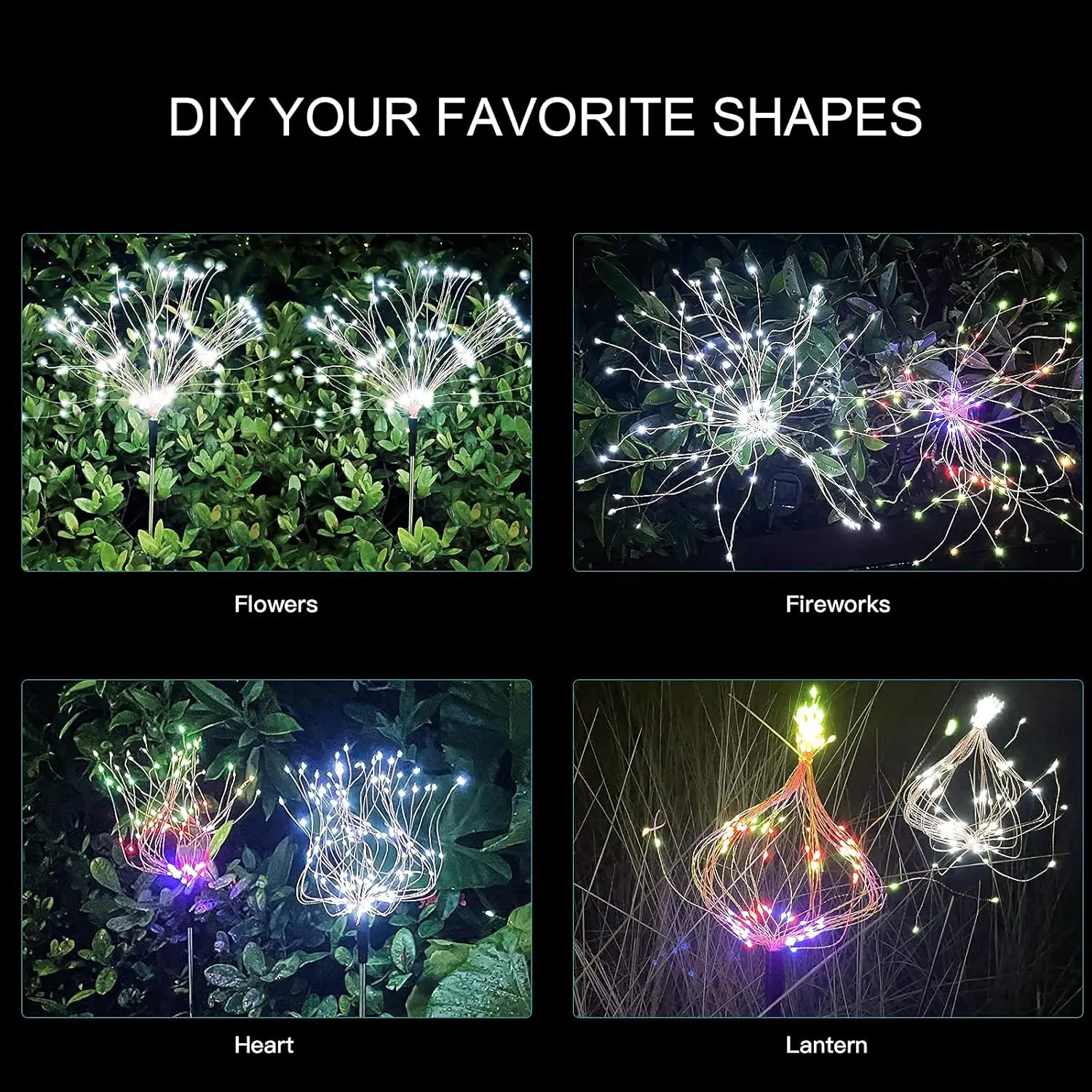 أضواء الحديقة الشمسية في الهواء الطلق ، أضواء المناظر الطبيعية الزخرفية للممشى ، الفناء ، 200LED #3