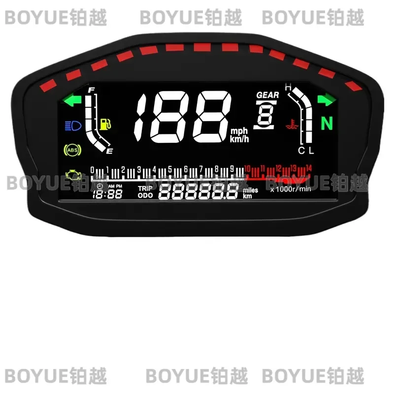 Motorcycle Multi-function Instrument Speedometer Odometer Strap Speed Sensorless