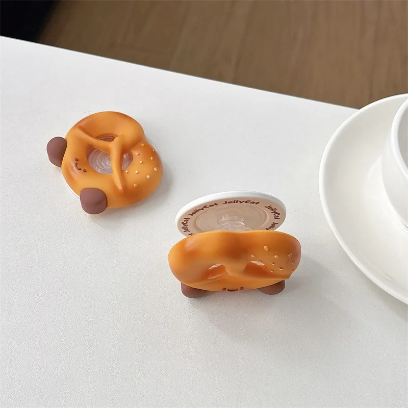 Lustige lebensechte 3D-Hüllen für iPhone, faltbarer Silikonhalter für Magsafe, magnetisches Telefon, Griptok Grip Tok-Ständer