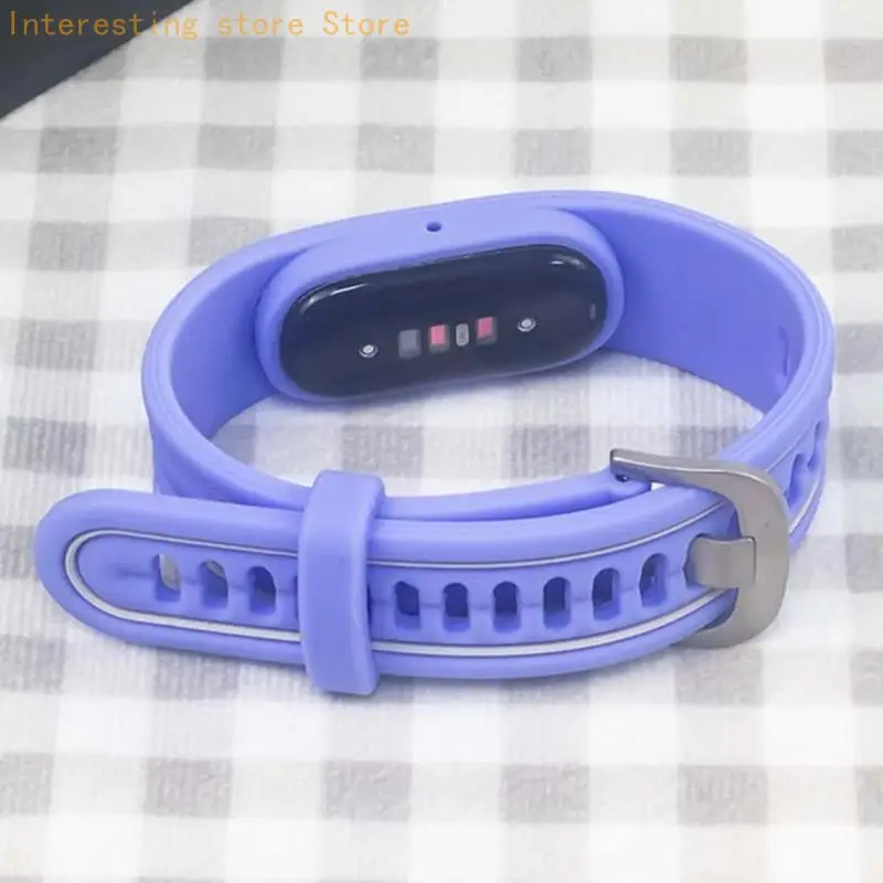 Replacement Watch Strap in Soft Silicone, Two Tone Wristband with Adjustable Holes for Work and Daily Movement 55KC