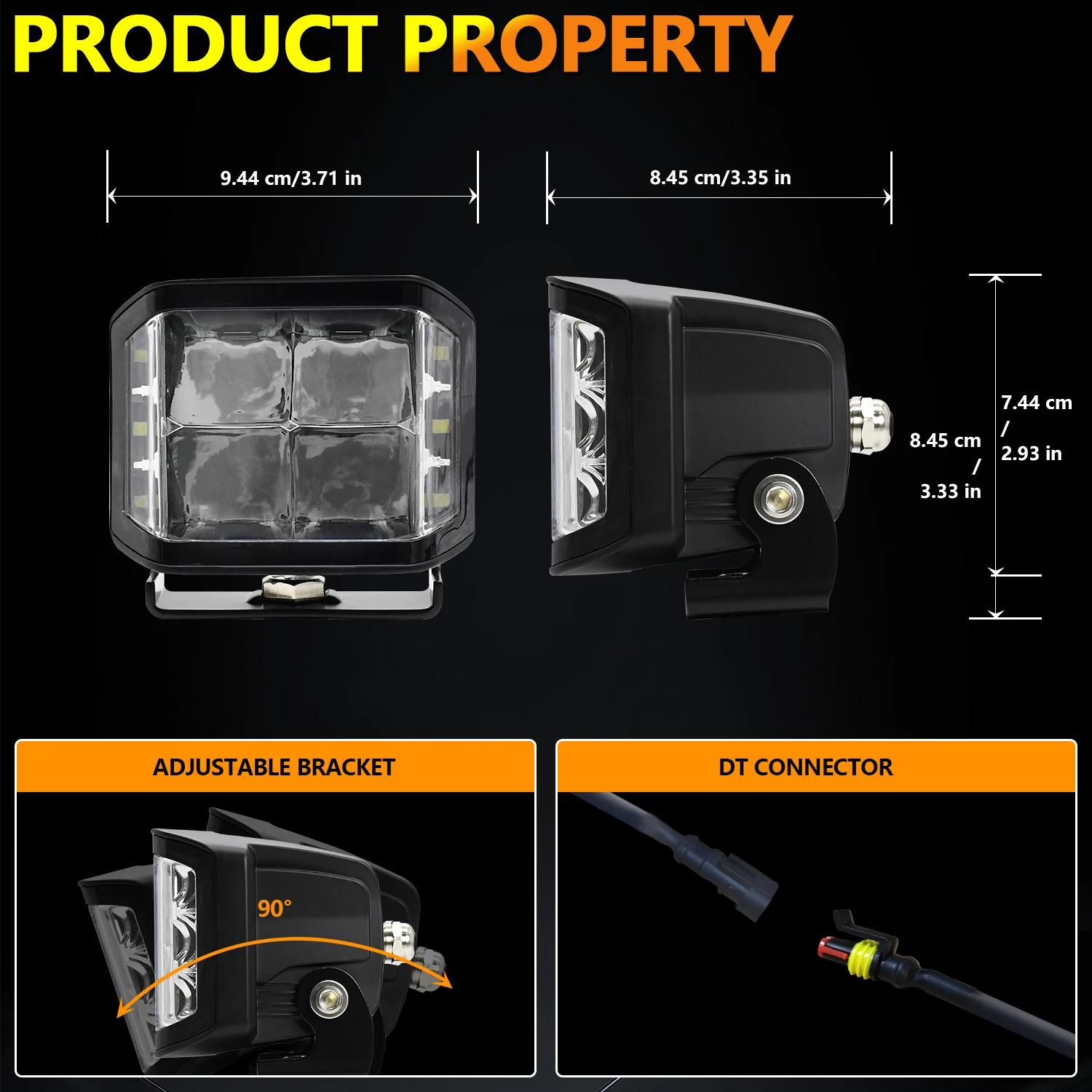 2 pcs 100W LED auxiliary lighthouse LED 5INCH Lighting Work Light mile headlight 24V Off -road ATV 4X4 LED Accessories.