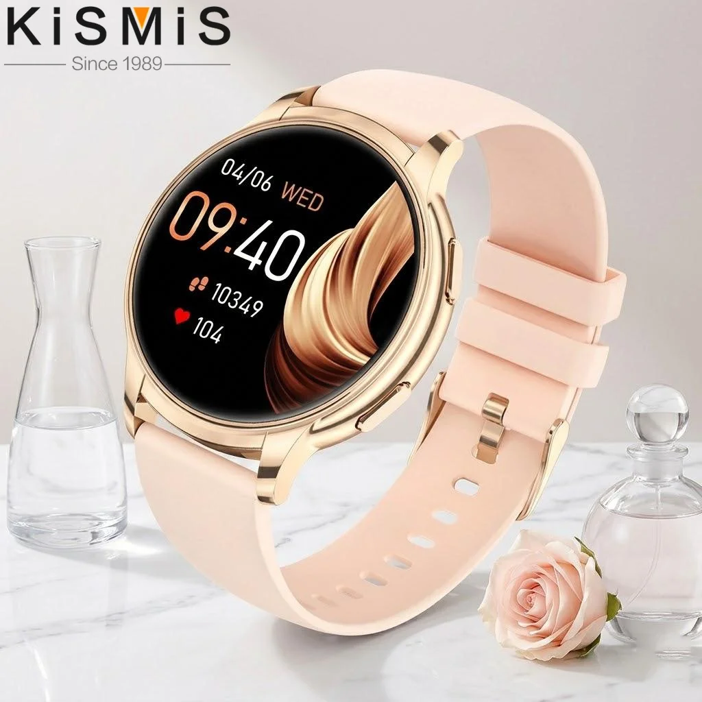 Reloj Inteligente para Mujer, Resistente al Agua, Monitor de Ritmo Cardíaco, Monitor de Sueño, Recepción de Llamadas, Compatible con Android e iOS, Monitor de Salud y Ejercicio