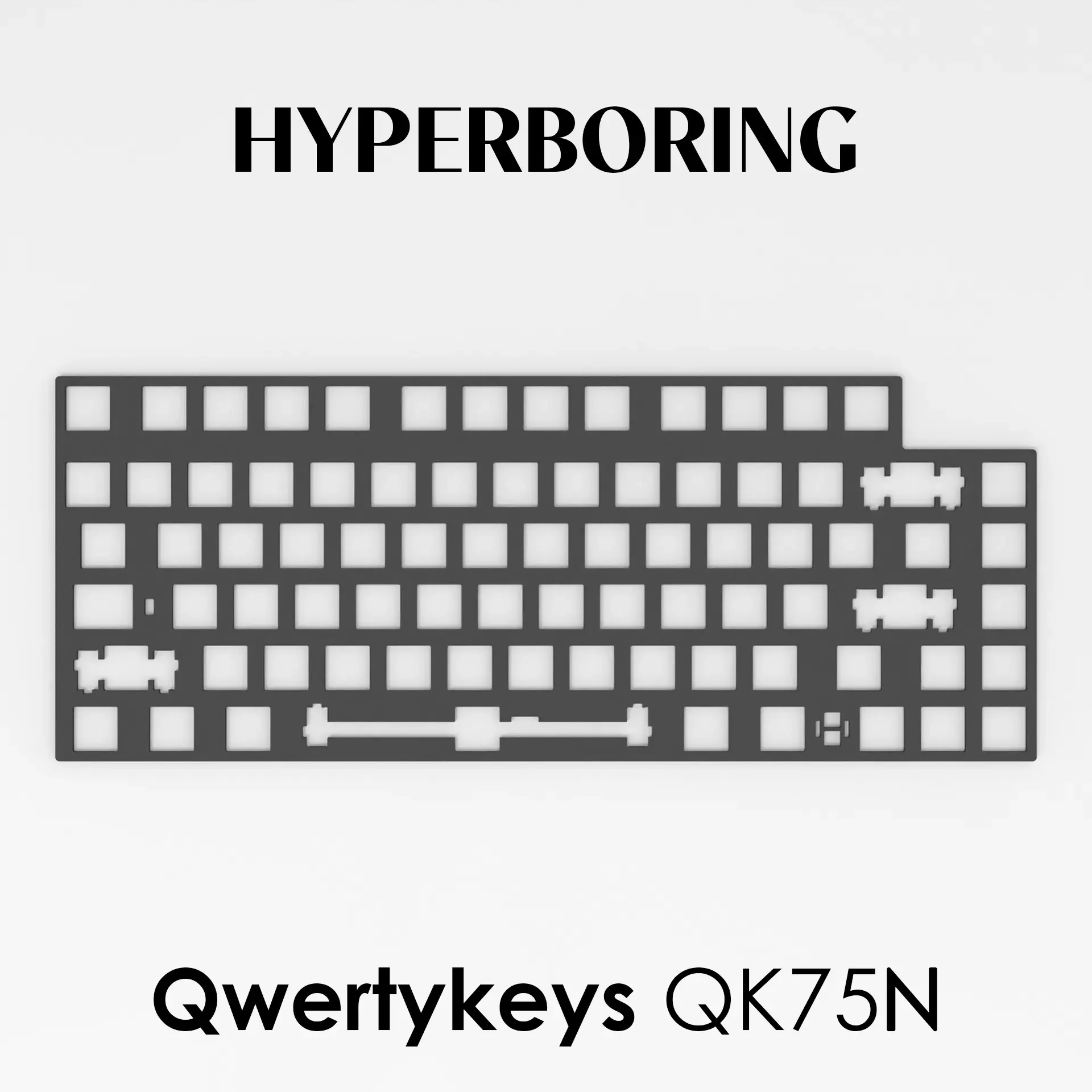 Qwertykeys QK75N keyboard PC PP POM FR4 Aluminum Plate ( PCB stab 