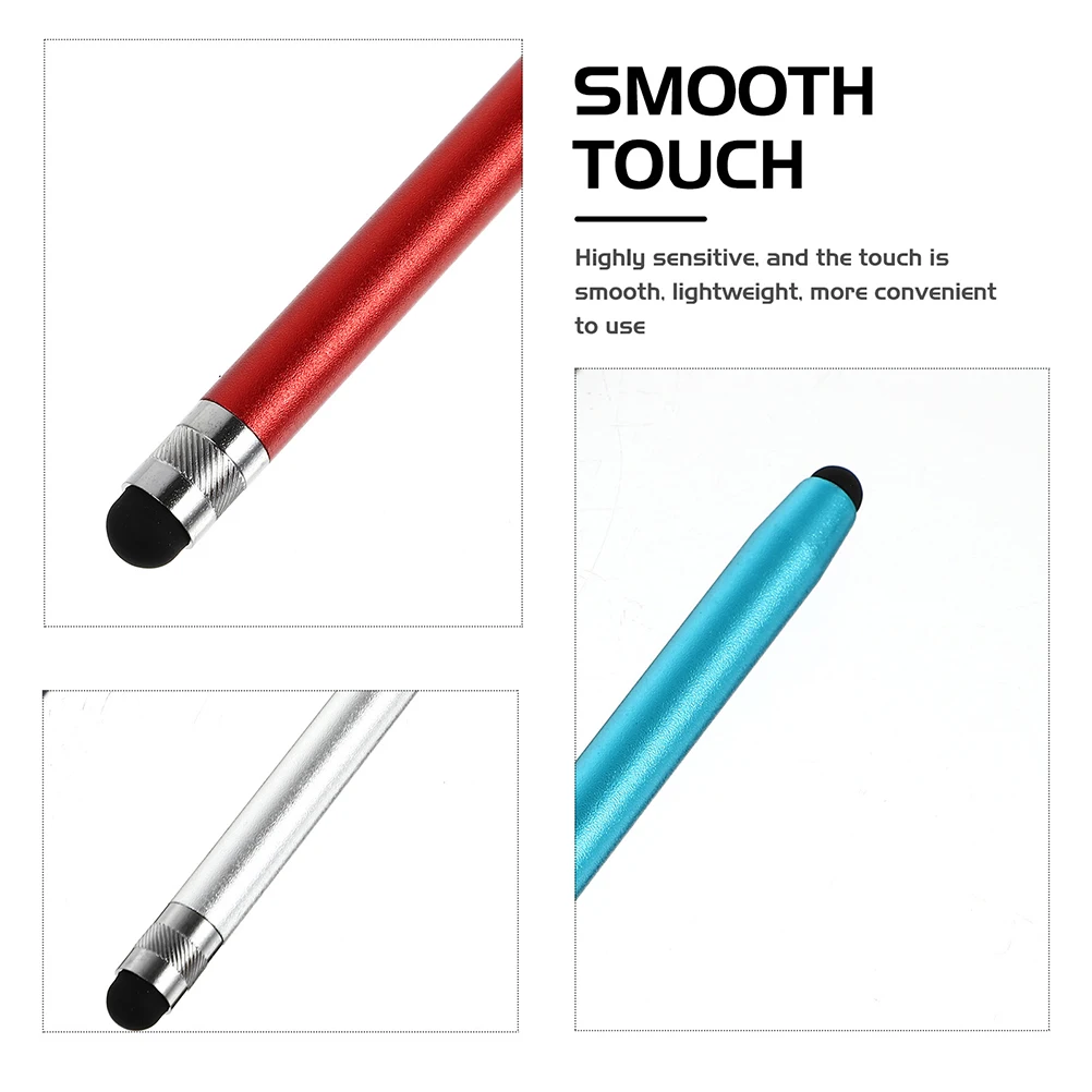 

4 Pcs Touchscreen Pen Capacitive Stylus Magnesium Aluminum Alloy Durable Silicone Tip Screen Drawing Note Taking Phone Accessory