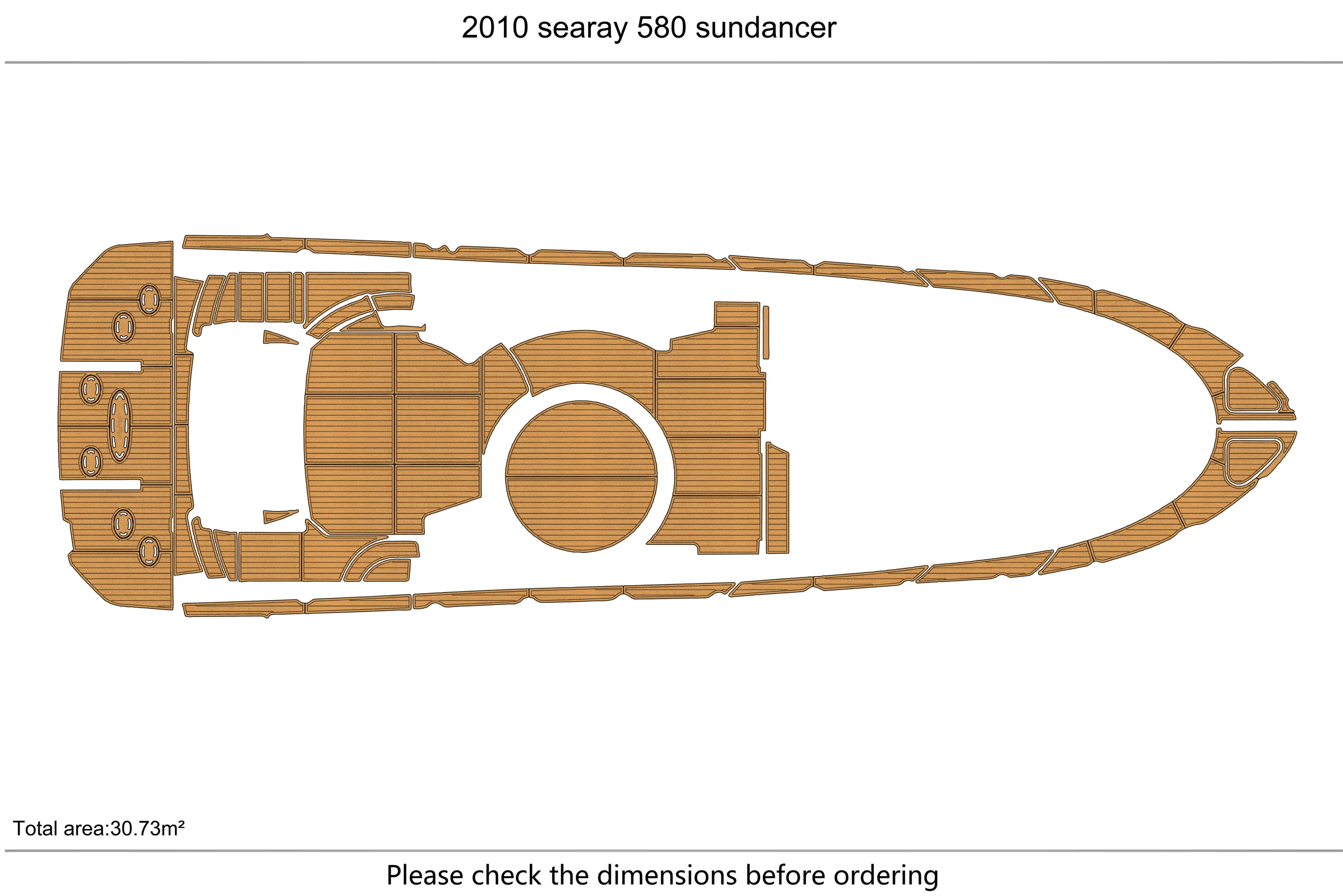 2007-2010 searay 580 S Cockpit swimming platform 1/4