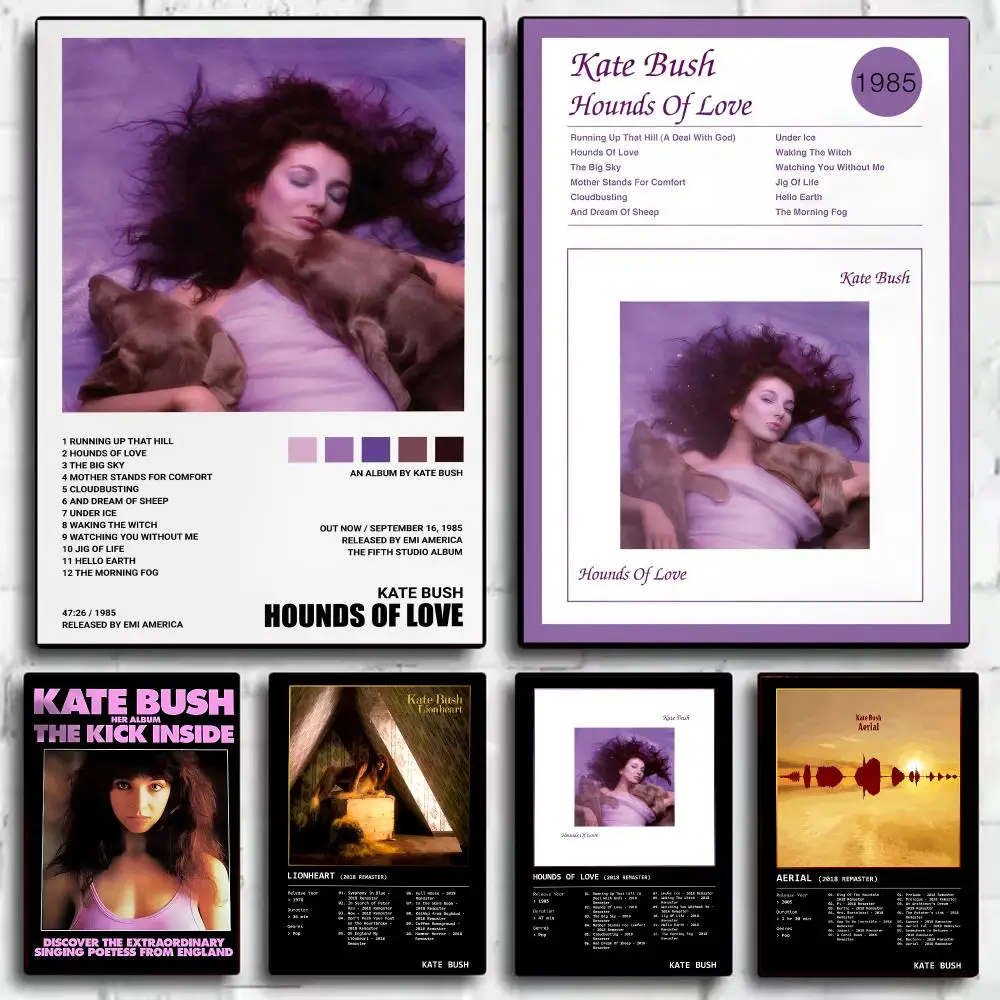 Singer Album K-Kate B-Bush Poster Decorative Wall Sticker Mural Print Artwork for Living Room Bedroom Hallway Home Decor Gift