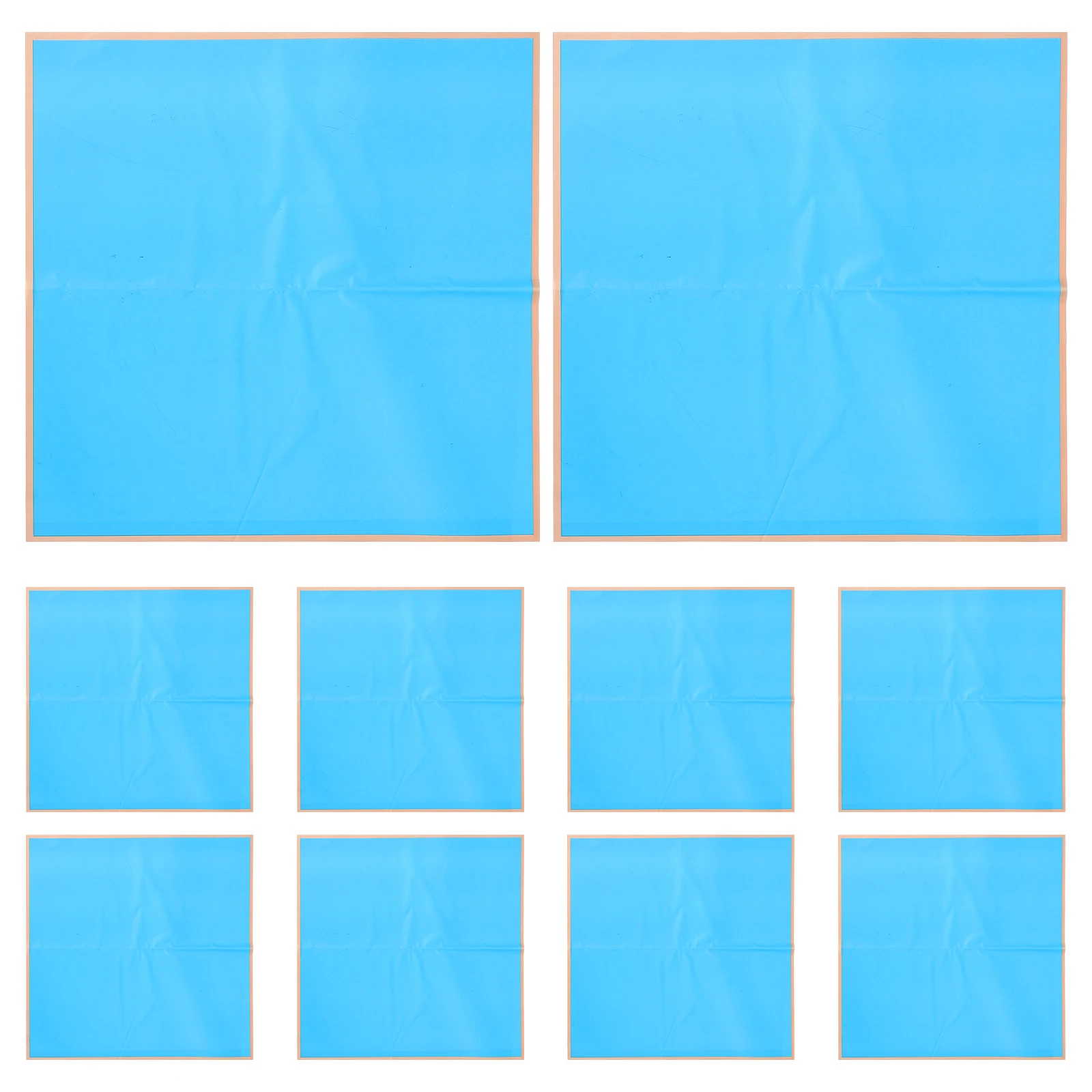 

20pcs Waterproof Flower Wrapping Paper Blue Color Easy Foldable Store Items Flowers Bouquets Gifts Decor Valentine Day Festival
