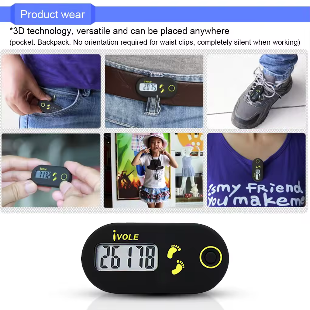 פדומטר דיגיטלי שלב פרמטר הליכה אימון אימון ספירה