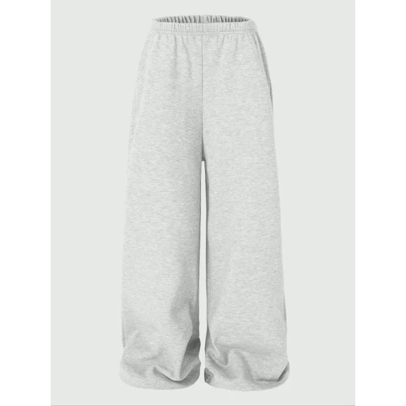 Plus Größe 1XL-5XL Damen Sportliche Hose mit weitem Bein Damen Sommer Dünne Hohe Taille Gerade Lose Schmale Lässige Bequeme Hose