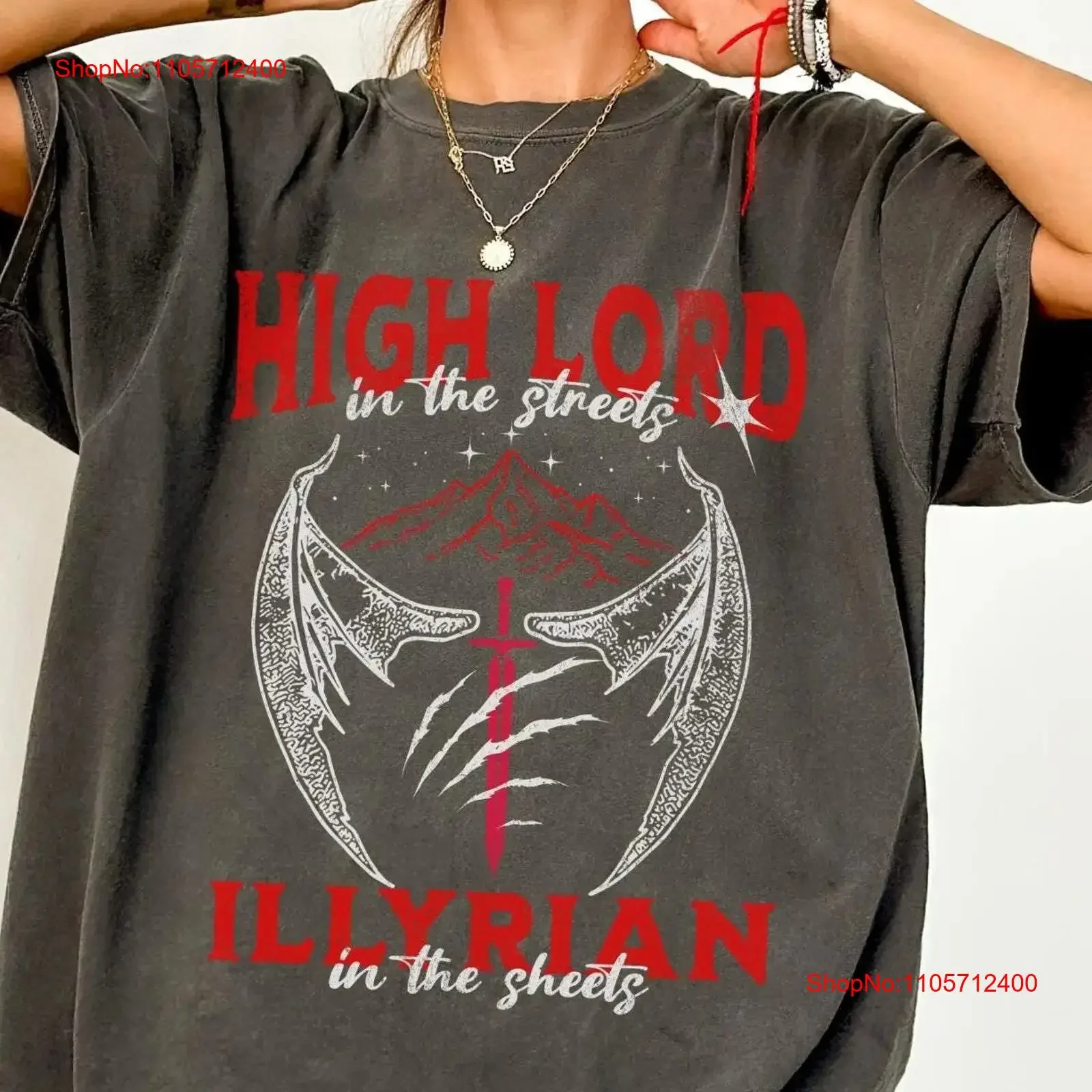 ACOTAR High Lord T Shirt LICENSED Sarah J Maas Merch Rhysand Throne Of Glass Feyre Cassian Velaris City Starlight Acomaf