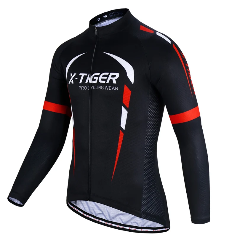 X-Tiger Pro Winter Thermal Fleece Cycling Jersey Long Sleeve MTB Bicycle Clothing Maillot Ropa Ciclismo Invierno Bike Clothes