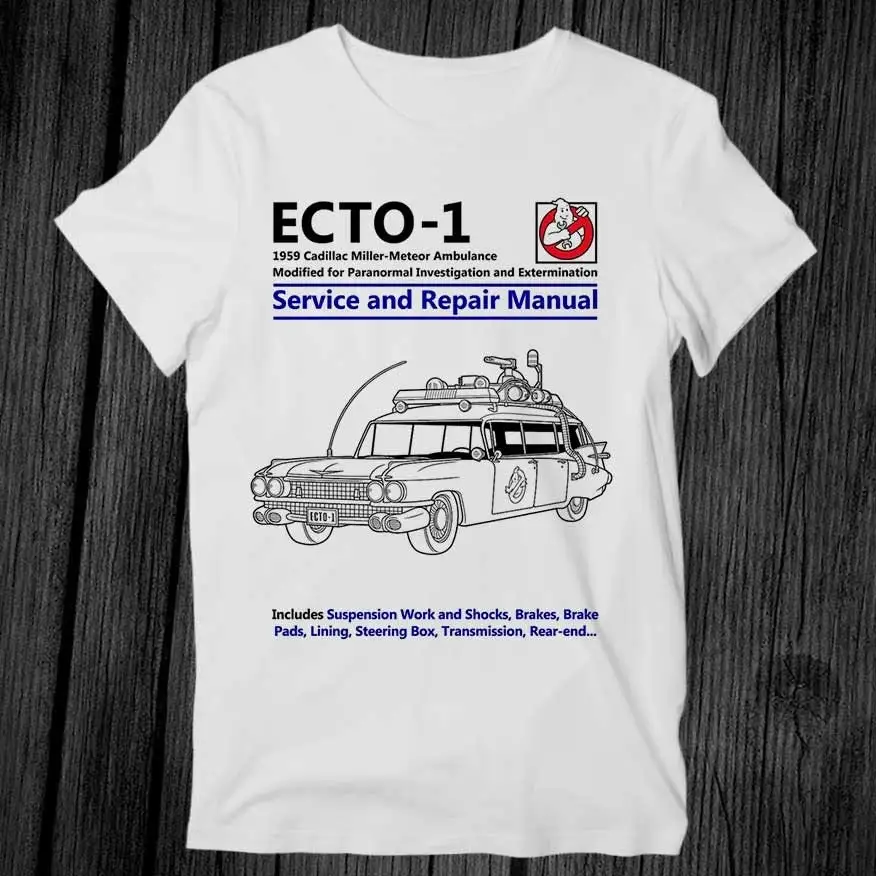 Anatomy of ECTO 1 Ghostbuster Ambulance Car Service and Repair Manual Best Seller T Shirt Cool Music Top Retro G455