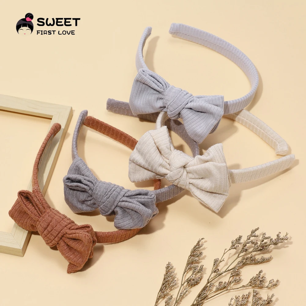 Baby Accessories For Newborn Toddler Kids Baby Girl Boy Headband  Solid Color Hairhoop Simple  Atmospheric Bow Hair Accessories