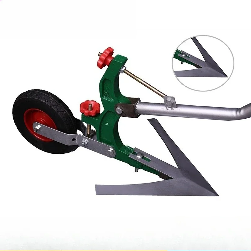 Hand-Pulled Plow for Small Land, Single-Row Cultivator, Agricultural Soil Loosening Tool for Farming