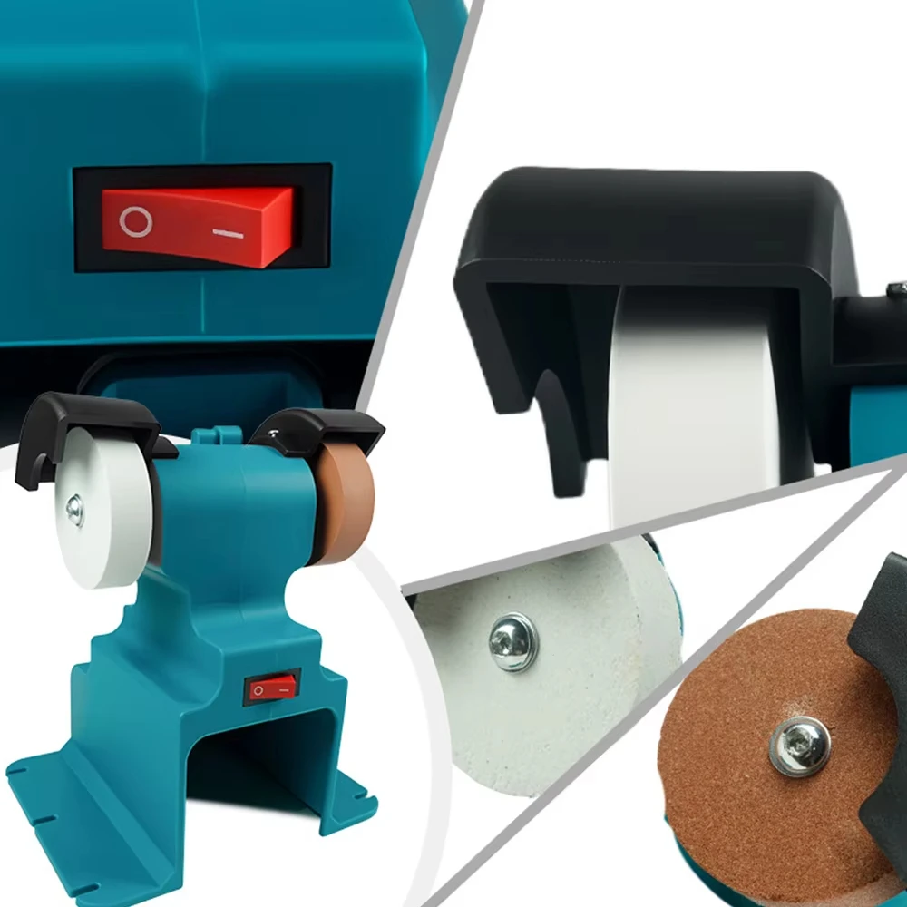 200W Cordless Electric Bench Grinder Double Grinder Polishing Grindig Stone Knife For Makita 18V Battery Pin
